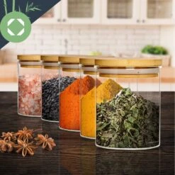 Runde Gläser Bambusdeckel 10 Stück Je 150 Ml Luftdicht -Küchenbedarf Angebote 10038299 yy 0005 logo