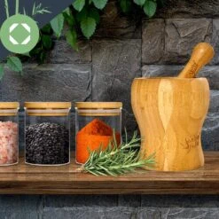 Runde Gläser Bambusdeckel 10 Stück Je 150 Ml Luftdicht -Küchenbedarf Angebote 10038299 yy 0006 logo