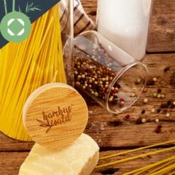 Runde Gläser Bambusdeckel 10 Stück Je 150 Ml Luftdicht -Küchenbedarf Angebote 10038299 yy 0007 logo