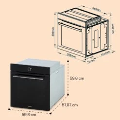 Illuminosa Smart Einbaubackofen 2800W 11 Funktionen App-Steuerung -Küchenbedarf Angebote 10038335 yy 0007 dimensions