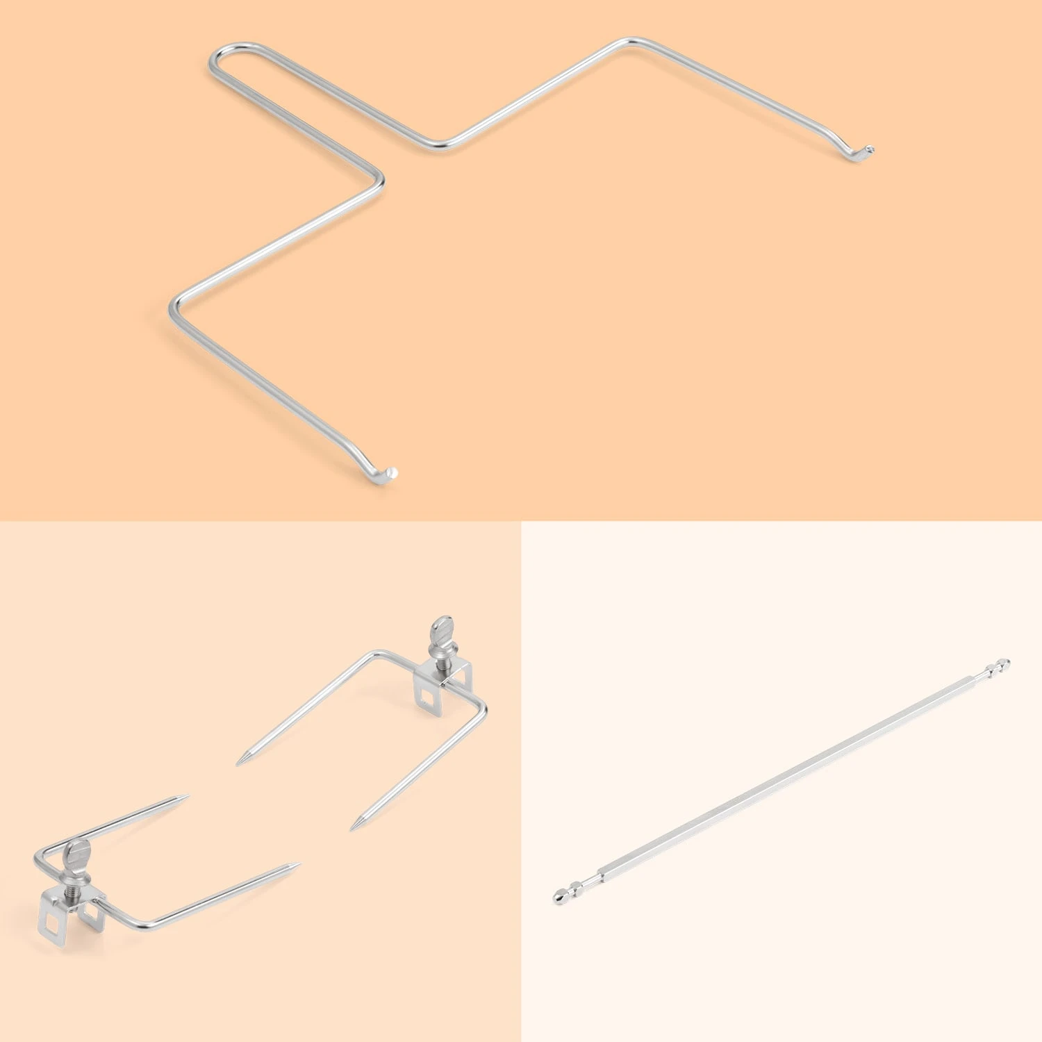 AeroVital Jumbo Heißluftfritteuse Rotisseriespieß & Drehspießheber Edelstahl 4 AeroVital Jumbo Heißluftfritteuse Rotisseriespieß & Drehspießheber Edelstahl – Bild 2