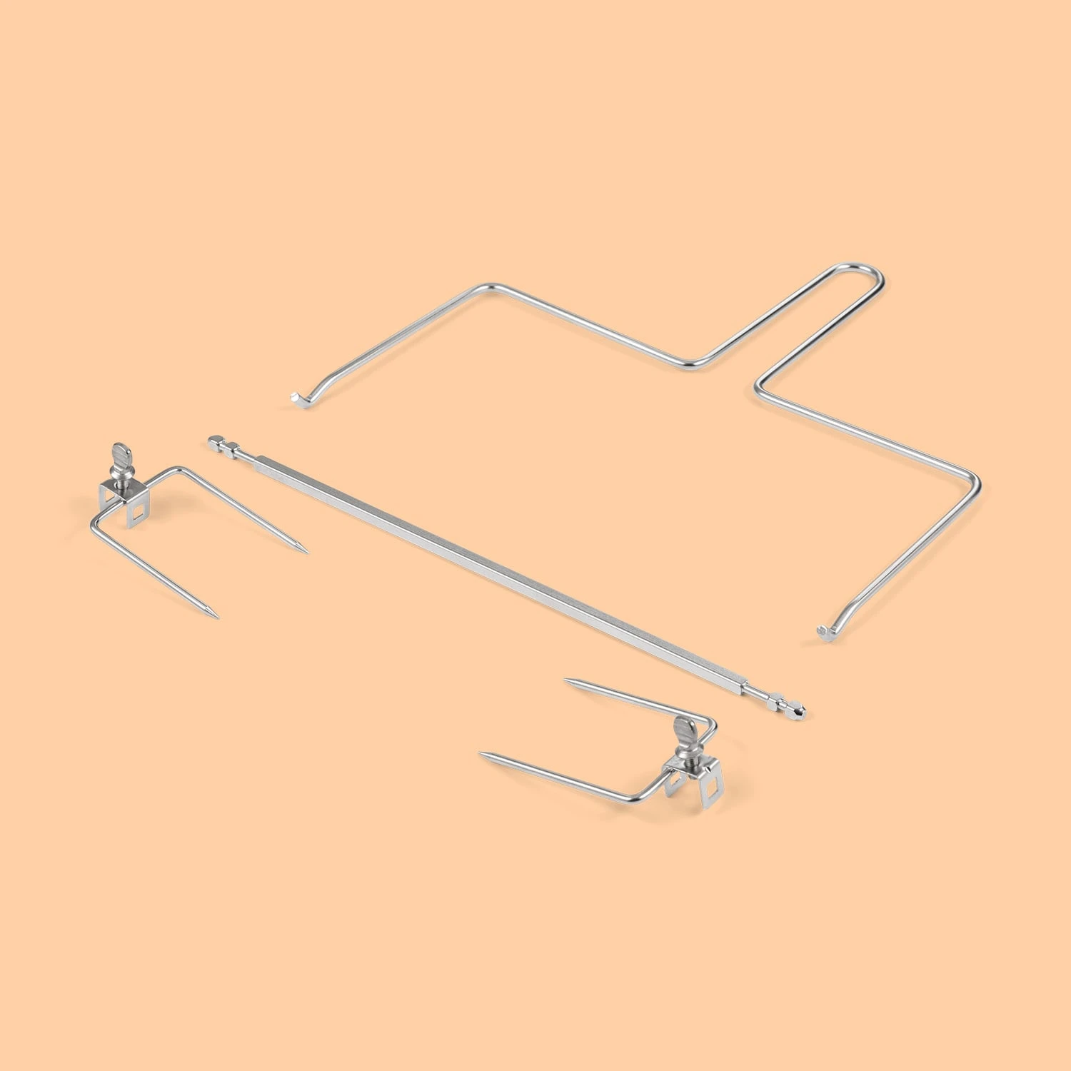 AeroVital Jumbo Heißluftfritteuse Rotisseriespieß & Drehspießheber Edelstahl 5 AeroVital Jumbo Heißluftfritteuse Rotisseriespieß & Drehspießheber Edelstahl – Bild 3