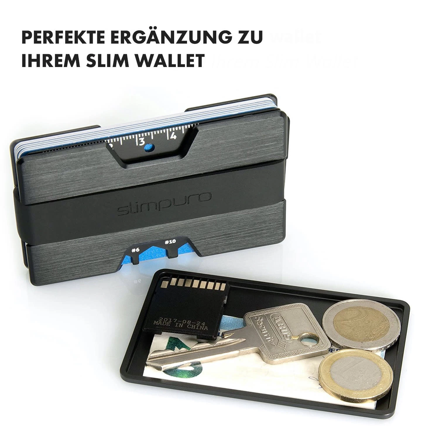 Coin Card Für Slim Wallets Münzaufbewahrung Aluminium 5 Coin Card Für Slim Wallets Münzaufbewahrung Aluminium – Bild 3