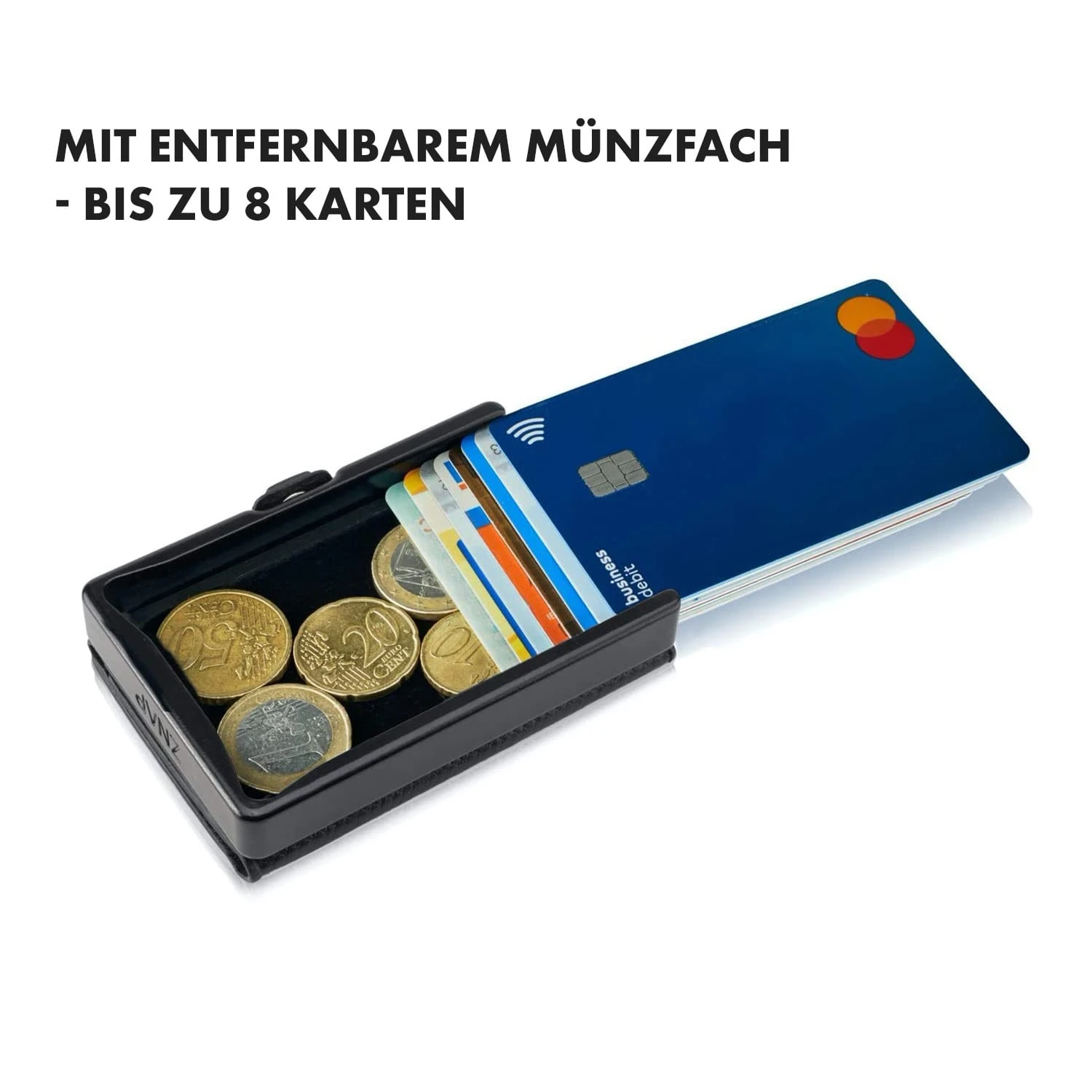 ZNAP Slim Wallet 12 Karten Münzfach 8 X 1,8 X 6 Cm (BxHxT) RFID-Schutz 7 ZNAP Slim Wallet 12 Karten Münzfach 8 X 1,8 X 6 Cm (BxHxT) RFID-Schutz – Bild 5