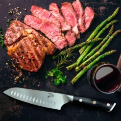 Alpha-Royal German 7" Santokumesser 56 HCR Edelstahl -Küchenbedarf Angebote 10039005 yy 0004 logo