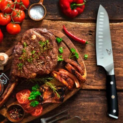 Alpha-Royal German 7" Santokumesser 56 HCR Edelstahl -Küchenbedarf Angebote 10039005 yy 0006 logo