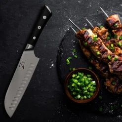 Razor-Edge Serie 7" Santokumesser 59 HRC Edelstahl -Küchenbedarf Angebote 10039045 yy 0004 logo