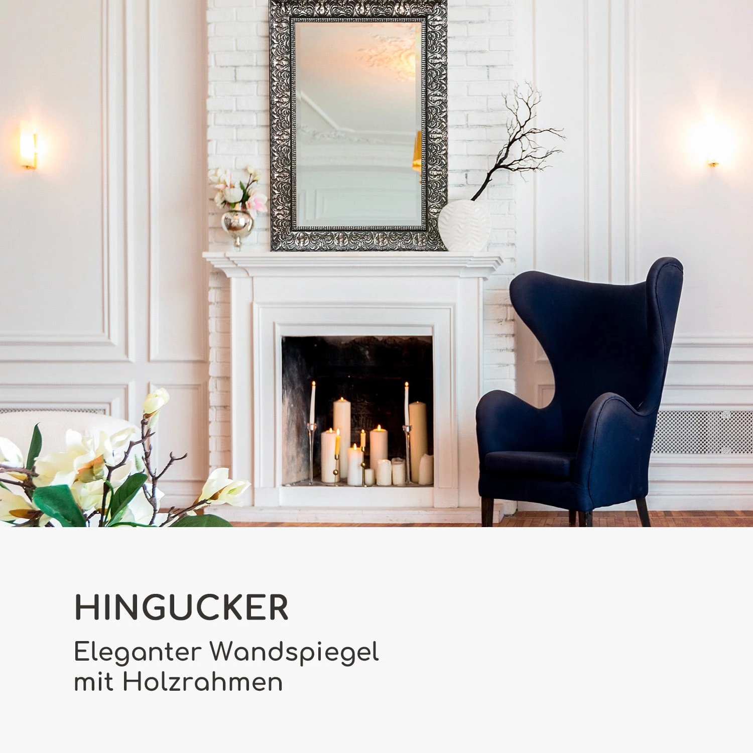 Manresa Wandspiegel Holzrahmen Rechteckig 90 X 60 Cm Vintage 7 Manresa Wandspiegel Holzrahmen Rechteckig 90 X 60 Cm Vintage – Bild 5