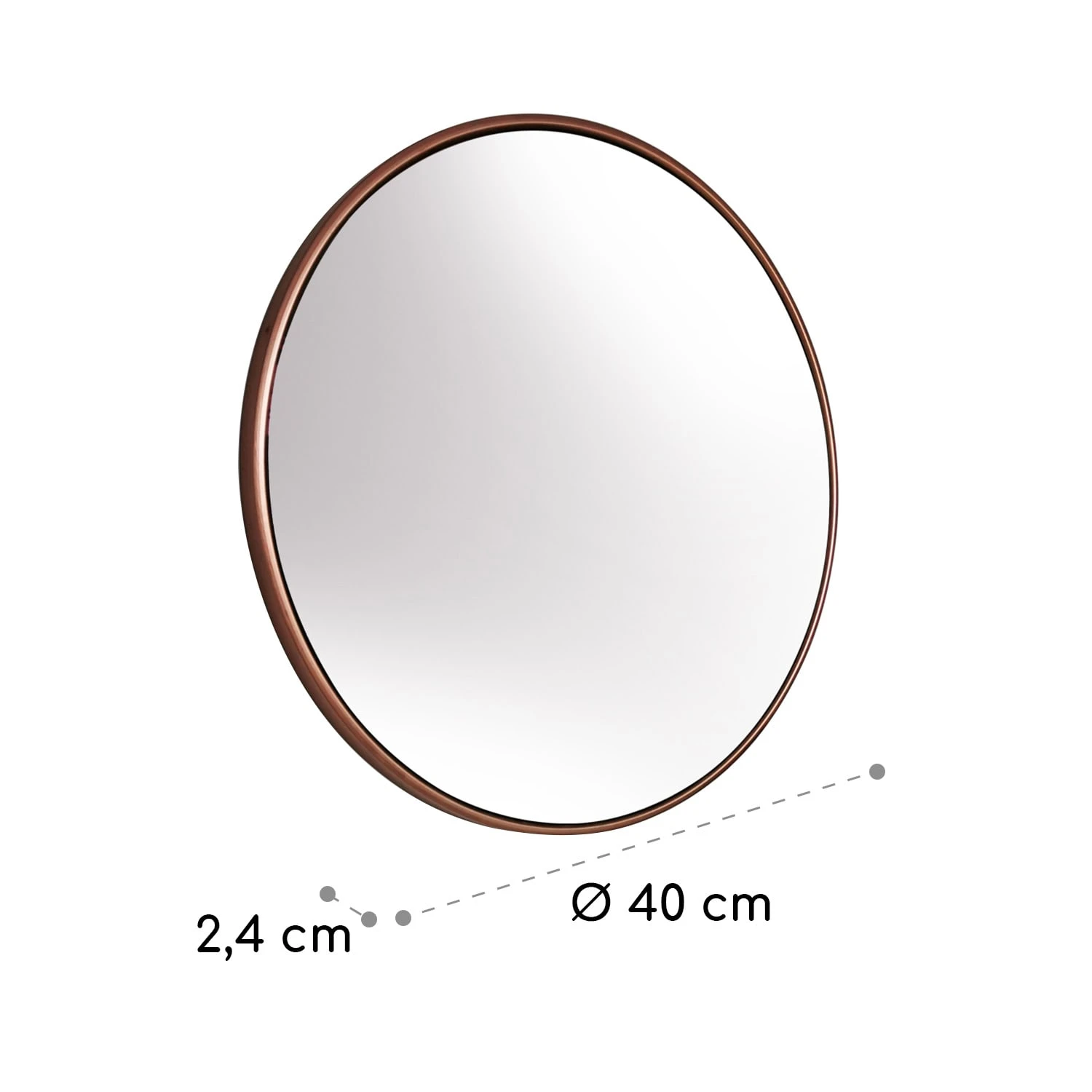 Fournier Wandspiegel Metallrahmen Rund Ø 40 Cm 8 Fournier Wandspiegel Metallrahmen Rund Ø 40 Cm – Bild 6