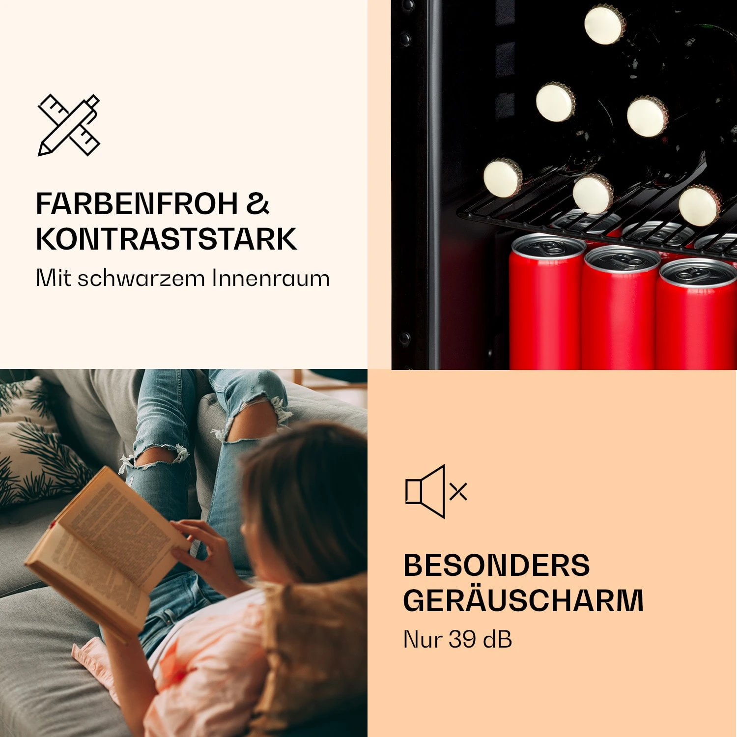 PopLife Getränkekühler Kühlschrank 0-10°C Retro-Design 8 PopLife Getränkekühler Kühlschrank 0-10°C Retro-Design – Bild 6