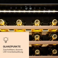 Klarstein Vinamour 77 Duo Weinkühlschrank 191 Liter 5 - 20 °C 2 Kühlzonen -Küchenbedarf Angebote 10039771 de 0006 logo