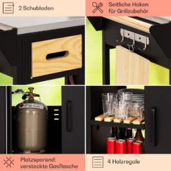 Jersey Outdoor Kitchen Gasgrill Spüle 20,7 KW 5+1 Brenner Mobil -Küchenbedarf Angebote 10039854 de 0005 usp