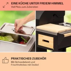 Jersey Outdoor Kitchen Gasgrill 20,7 KW 5+1 Brenner Mobil Regenschutz -Küchenbedarf Angebote 10039855 de 0004 usp