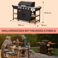 Jersey Outdoor Kitchen Gasgrill 20,7 KW 5+1 Brenner Mobil Regenschutz -Küchenbedarf Angebote 10039855 de 0006 usp