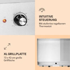 Grillmeile 4400 Elektrogrill Plancha 2x2200W Grillplatte Edelstahl -Küchenbedarf Angebote 10039915 de 0003 logo