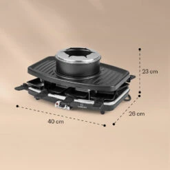 Entrecote 2-in-1 Raclette-Grill & Fondue Naturstein 1100W 8 Personen -Küchenbedarf Angebote 10039922 yy 0007 logo