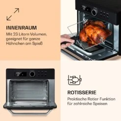 Prime Air Heißluftfritteuse 1500W 23l Timer 8 Programme -Küchenbedarf Angebote 10040025 de 0005 logo