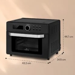 Prime Air Heißluftfritteuse 1500W 23l Timer 8 Programme -Küchenbedarf Angebote 10040025 yy 0007 dimensions