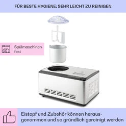 Dolce Bacio Smart Eiscremebereiter Yogurtmaker Kompressor 2 Liter WiFi Touch Edelstahl 14 Dolce Bacio Smart Eiscremebereiter Yogurtmaker Kompressor 2 Liter WiFi Touch Edelstahl -Küchenbedarf Angebote 10040048 de 0005 logo