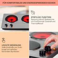 Ramsey Doppel-Kochfeld 2400W 11 Leistungsstufen Glaskeramik -Küchenbedarf Angebote 10040070 de 0004 usp