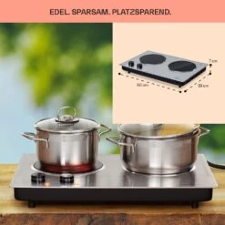 Ramsey Doppel-Kochfeld 2400W 11 Leistungsstufen Glaskeramik -Küchenbedarf Angebote 10040070 de 0006 usp