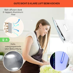 Clara 60 Dunstabzugshaube Glas 509 M³/h Touch Ambiente-Licht -Küchenbedarf Angebote 10040141 de 0004 logo