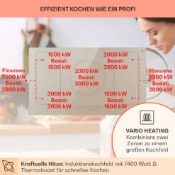 Victoria 5 Flex Induktionskochfeld Einbau 7400W 2 Flexzonen Timer -Küchenbedarf Angebote 10040204 de 0003 usp
