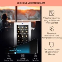 Shiraz 15 Slim Uno Weinkühlschrank 44l Touch-Bedienfeld 5-18°C -Küchenbedarf Angebote 10040214 de 0004 usp