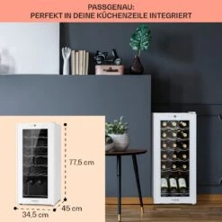 Shiraz 18 Slim Uno Weinkühlschrank 50l 18Fl Touch-Bedienfeld 5-18°C -Küchenbedarf Angebote 10040215 de 0006 usp