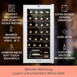 Shiraz 28 Uno Weinkühlschrank 74l 28Fl Touch-Bedienfeld 5-18°C 11 Shiraz 28 Uno Weinkühlschrank 74l 28Fl Touch-Bedienfeld 5-18°C -Küchenbedarf Angebote 10040218 de 0002 usp