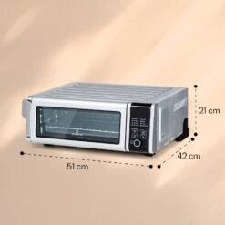 Vita-Crisp Heißluftfritteuse 1700W 10L 8 Funktionen Platzsparend -Küchenbedarf Angebote 10040224 yy 0007 dimensions