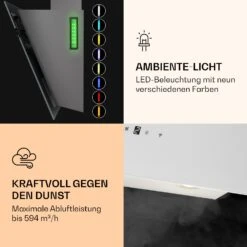 Alina 90 Smart Dunstabzugshaube 90cm 594m³/h LED Ambiente Glasfront -Küchenbedarf Angebote 10040233 de 0005 logo