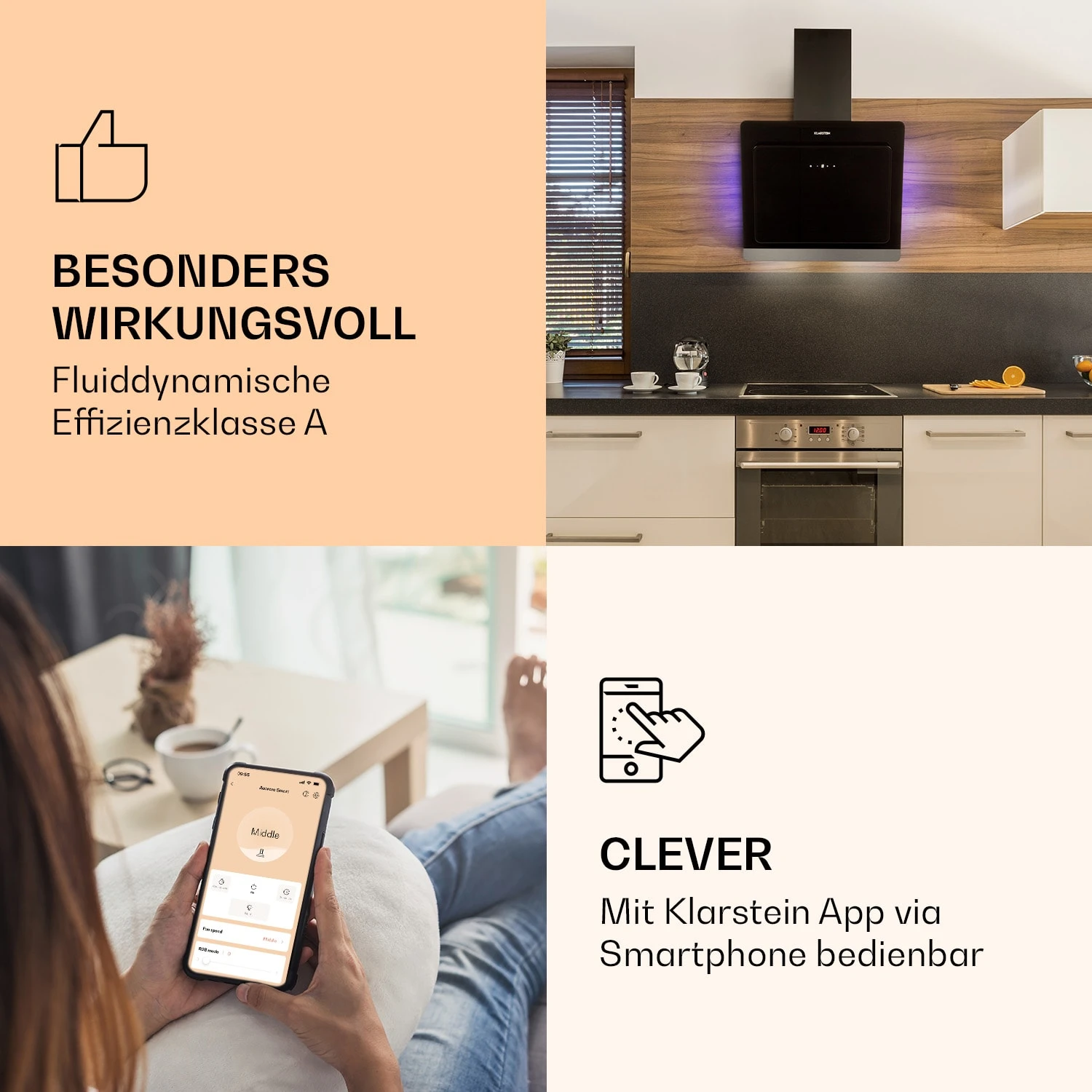 Aurora 60 Smart Dunstabzugshaube 550 M³/h 60cm Kopffrei Ambiente-Licht EEC A++ 5 Aurora 60 Smart Dunstabzugshaube 550 M³/h 60cm Kopffrei Ambiente-Licht EEC A++ – Bild 3