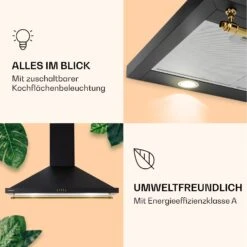 Montblanc 90 Dunstabzugshaube 610m³/h 165W 2x1,5W LED Reling -Küchenbedarf Angebote 10040266 de 0003 logo