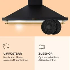 Montblanc 90 Dunstabzugshaube 610m³/h 165W 2x1,5W LED Reling -Küchenbedarf Angebote 10040266 de 0005 logo