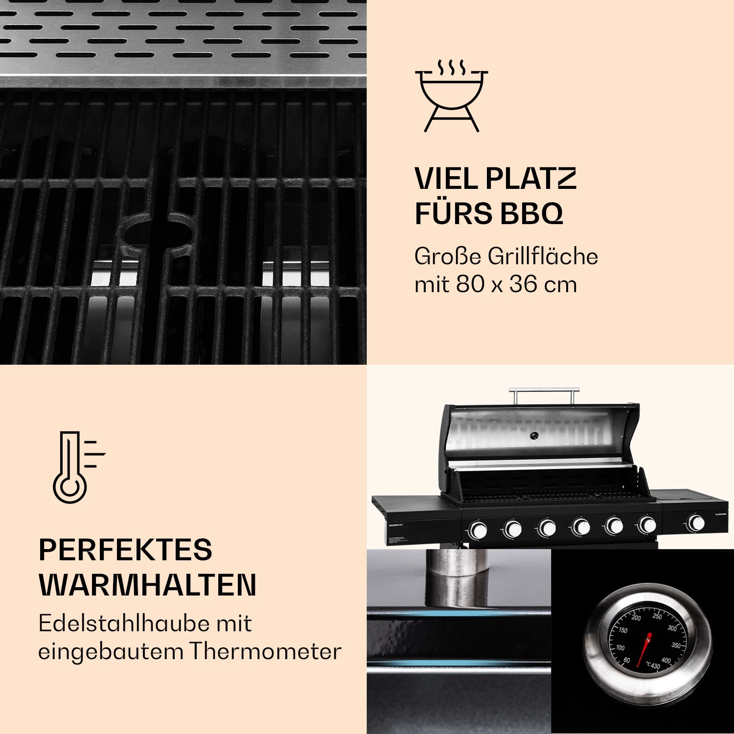 Valdosta 6.1 Gasgrill 6+1 Brenner 19,3 KW Gesamtleistung 5 Valdosta 6.1 Gasgrill 6+1 Brenner 19,3 KW Gesamtleistung – Bild 3