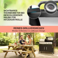 Kingsville 3.1 Kombigrill Gas + Kohle 10,9 KW 3+1 Brenner -Küchenbedarf Angebote 10040270 de 0004 usp