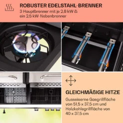 Kingsville 3.1 Kombigrill Gas + Kohle 10,9 KW 3+1 Brenner -Küchenbedarf Angebote 10040270 de 0005 usp