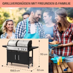 Kingsville 3.1 Kombigrill Gas + Kohle 10,9 KW 3+1 Brenner -Küchenbedarf Angebote 10040270 de 0007 usp