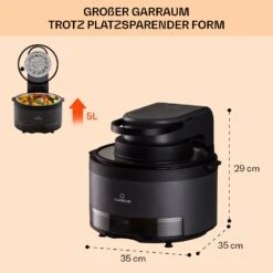 Vendure Heißluftfritteuse Mit Dampffunktion 1250W 5 Liter 6 Programme -Küchenbedarf Angebote 10040278 de 0007 usp