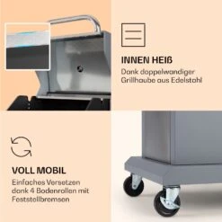 Lucifer 2 Gasgrill 2 X 3,6 KW Brenner 45x45cm Grill Edelstahl Mobil -Küchenbedarf Angebote 10040279 de 0006 logo