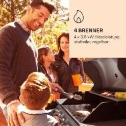 Lucifer 4 Gasgrill 4 X 3,6 KW Brenner 69x45cm Grill Edelstahl Mobil -Küchenbedarf Angebote 10040281 de 0003 logo