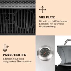 Lucifer 4 Gasgrill 4 X 3,6 KW Brenner 69x45cm Grill Edelstahl Mobil -Küchenbedarf Angebote 10040281 de 0004 logo