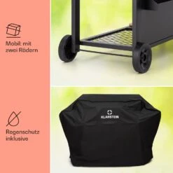 Aberdeen Kombi-Grill Gas Kohle Smoker Thermometer 2 Seitentische Mobil -Küchenbedarf Angebote 10040294 de 0008 usp