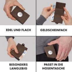 ZNAP Airtag Wallet 12 Karten Münzfach 9x1,8x6 Cm (BxHxT) RFID-Schutz -Küchenbedarf Angebote 10040315 de 0005 logo