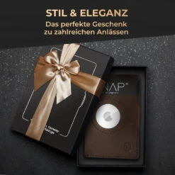ZNAP Airtag Wallet 12 Karten Münzfach 9x1,8x6 Cm (BxHxT) RFID-Schutz -Küchenbedarf Angebote 10040315 de 0008 usp