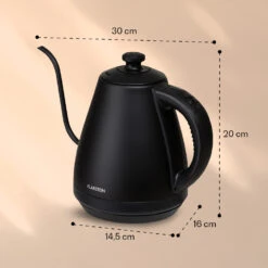 Garcon Wasserkocher 1L 2000W Warmhaltefunktion Schwanenhals Edelstahl -Küchenbedarf Angebote 10040347 yy 0007 dimensions