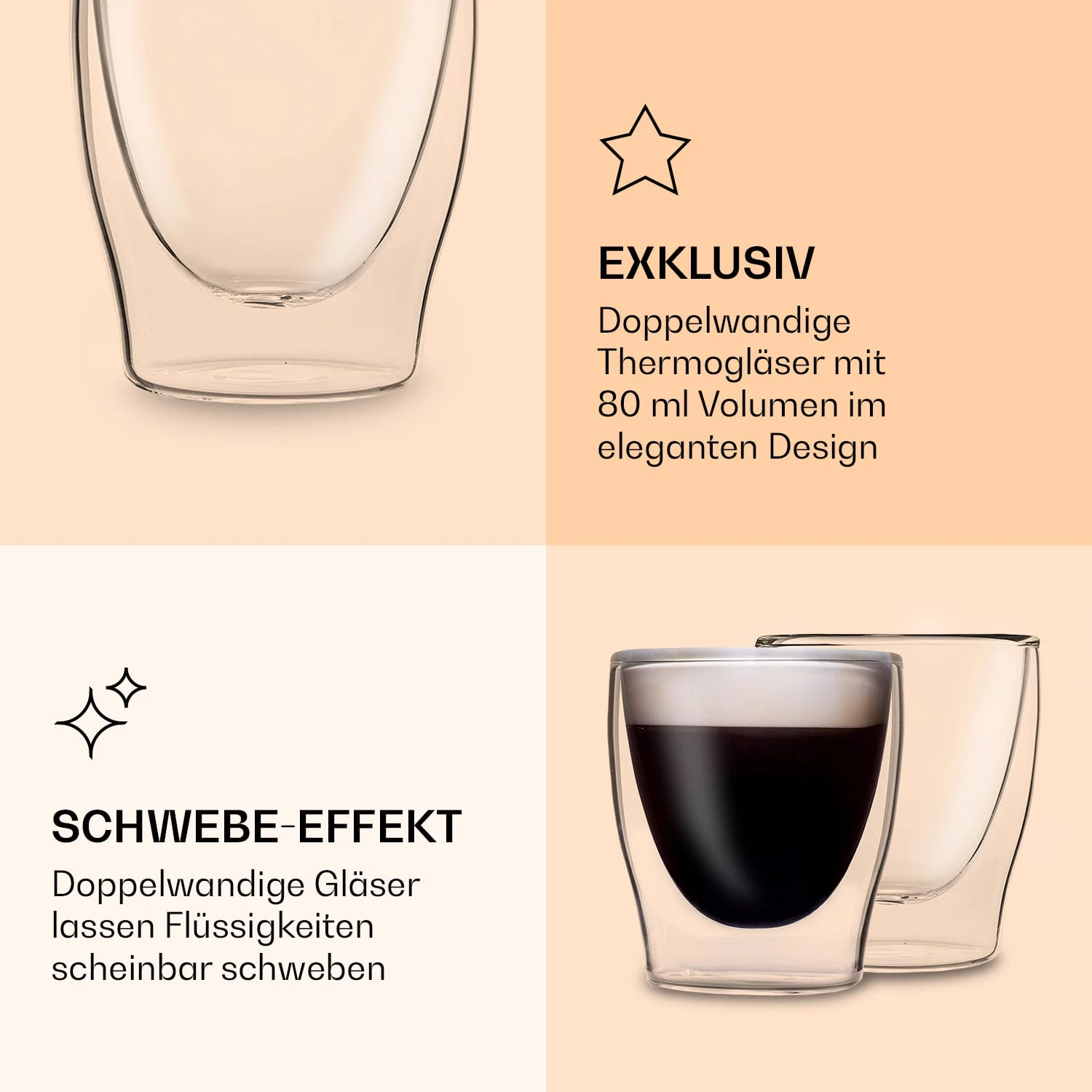 DUOS Doppelwandiges Glas 80 Ml Trinkglas Espresso Borosilikatglas 8 DUOS Doppelwandiges Glas 80 Ml Trinkglas Espresso Borosilikatglas – Bild 6