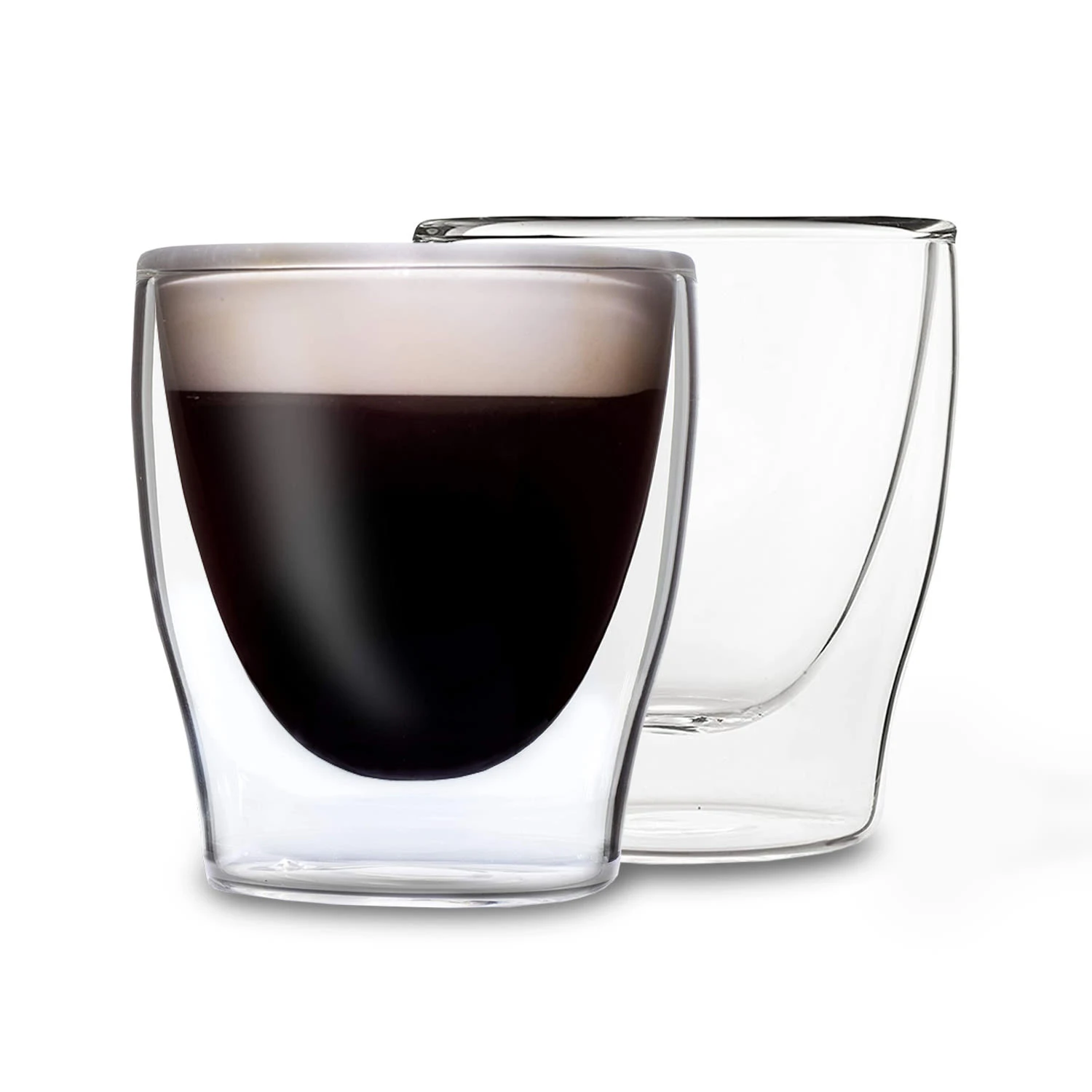 DUOS Doppelwandiges Glas 80 Ml Trinkglas Espresso Borosilikatglas 3 DUOS Doppelwandiges Glas 80 Ml Trinkglas Espresso Borosilikatglas