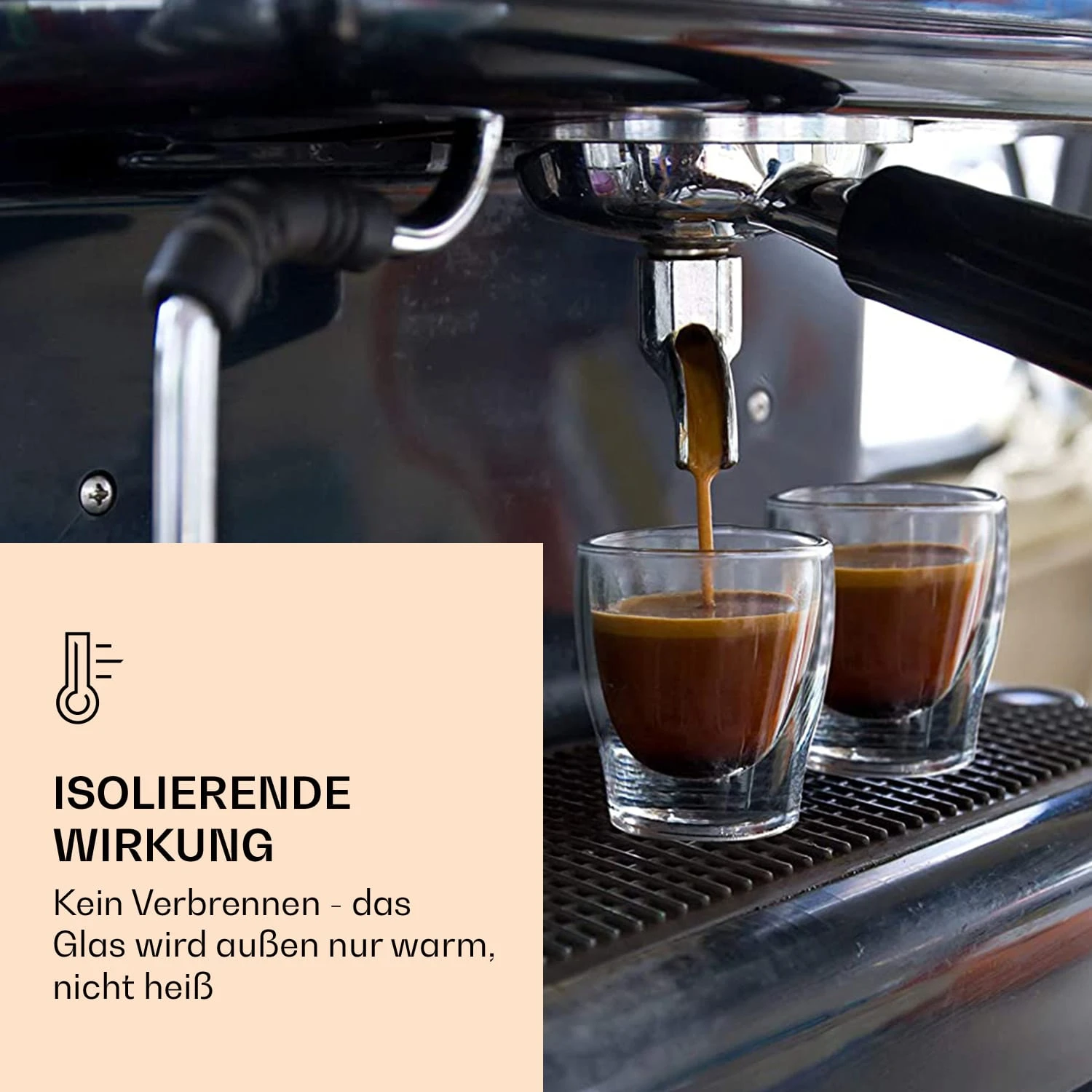 DUOS Doppelwandiges Glas 200 Ml Thermofunktion Inkl. Edelstahl-Löffel 4 DUOS Doppelwandiges Glas 200 Ml Thermofunktion Inkl. Edelstahl-Löffel – Bild 2